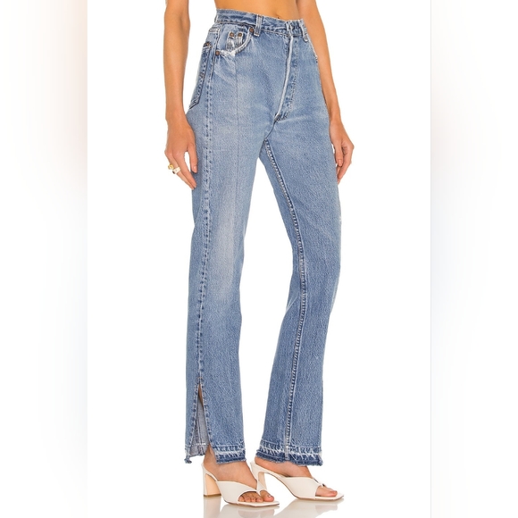 2. NWT EB DENIM VINTAGE UNRAVELED STRAIGHT LEG IN MEDIUM WASH - Picture 8 of 13